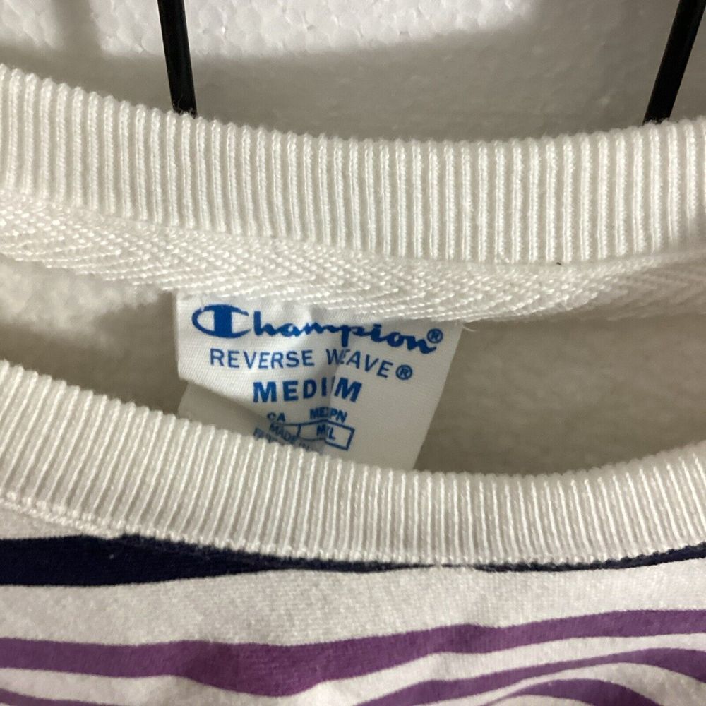 Champion Women M Reverse Weave Striped Sweatshirt & Pants 58935 - Picture 3 of 8